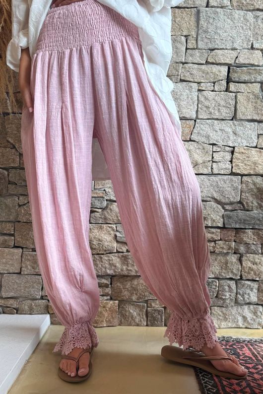 Sundaze Cheesecloth Vintage Crochet Bloomer Rose
